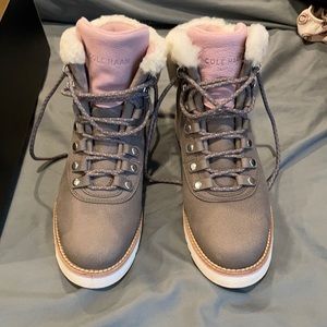 Cole Haan, gray Zerogrand ankle boots, size 6.5